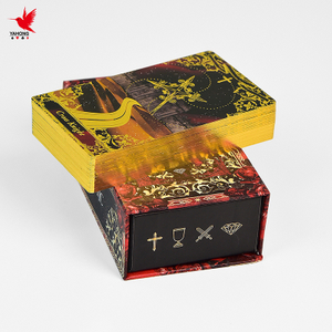 Impresión de estampado en caliente de lámina de oro, tarjetas de afirmación, barajas de tarot de oráculo, tarjeta de tarot personalizada