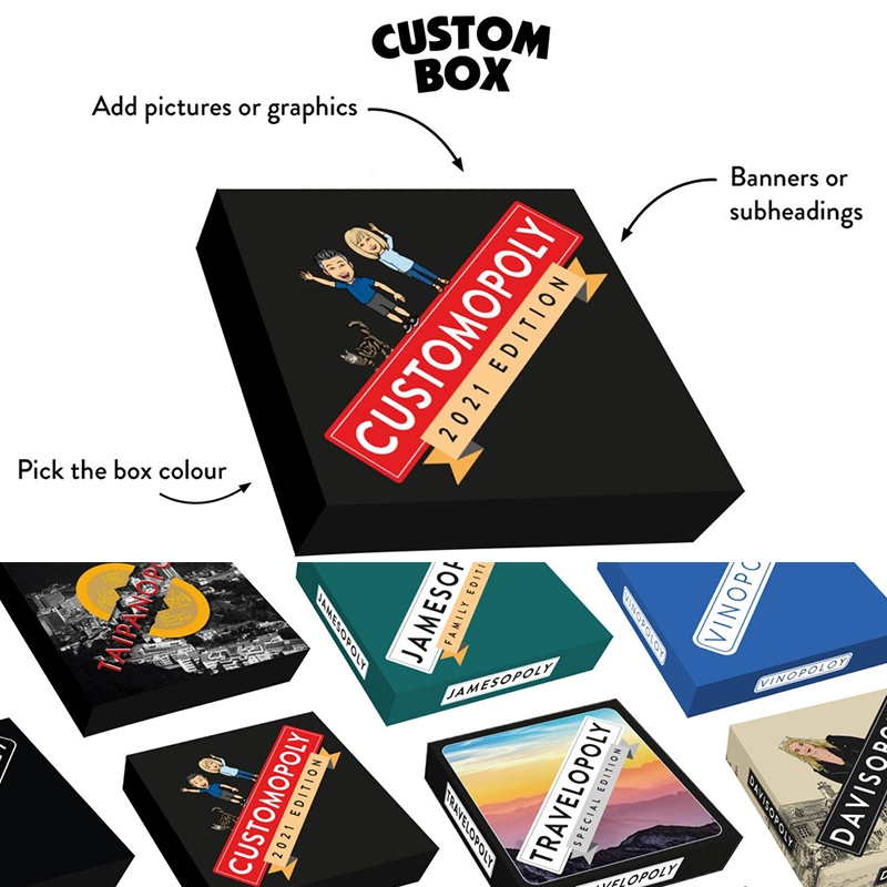 Las mejores ideas de juegos de mesa Custompoly para marcas, escuelas y familias