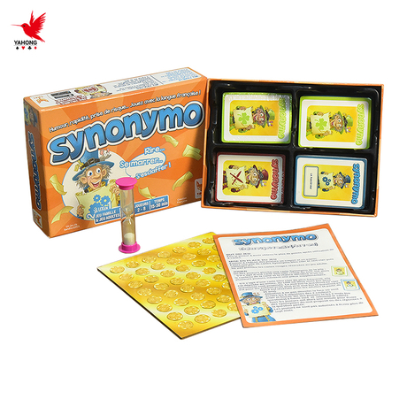 Diseño de logotipo personalizado, impresión de papel de la mejor calidad, juego de mesa de fabricación de juego de mesa de fiesta para niños adultos