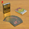 Naipes de juego de cartas de póquer impermeables duraderos de plástico 100% con impresión personalizada